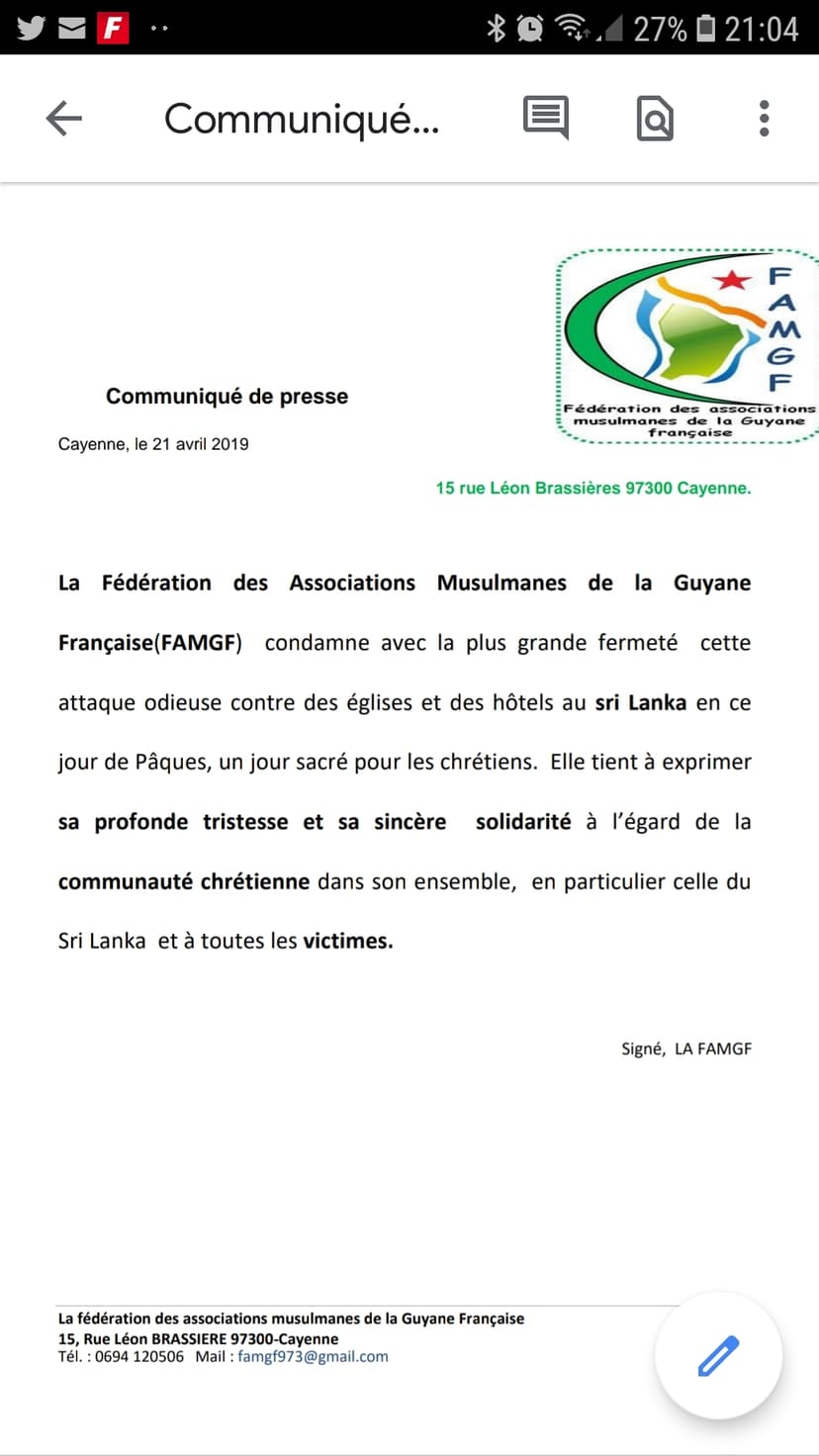 Communiqué de presse