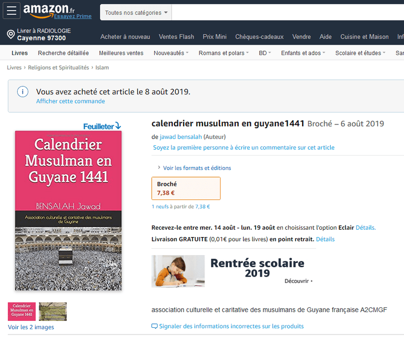 calendrier musulman en Guyane 1441