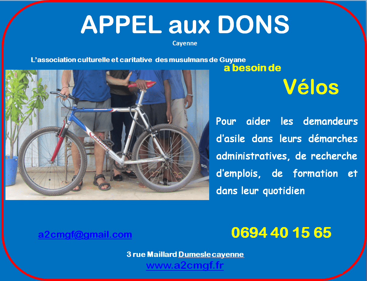 APPEL aux DONS Vélos