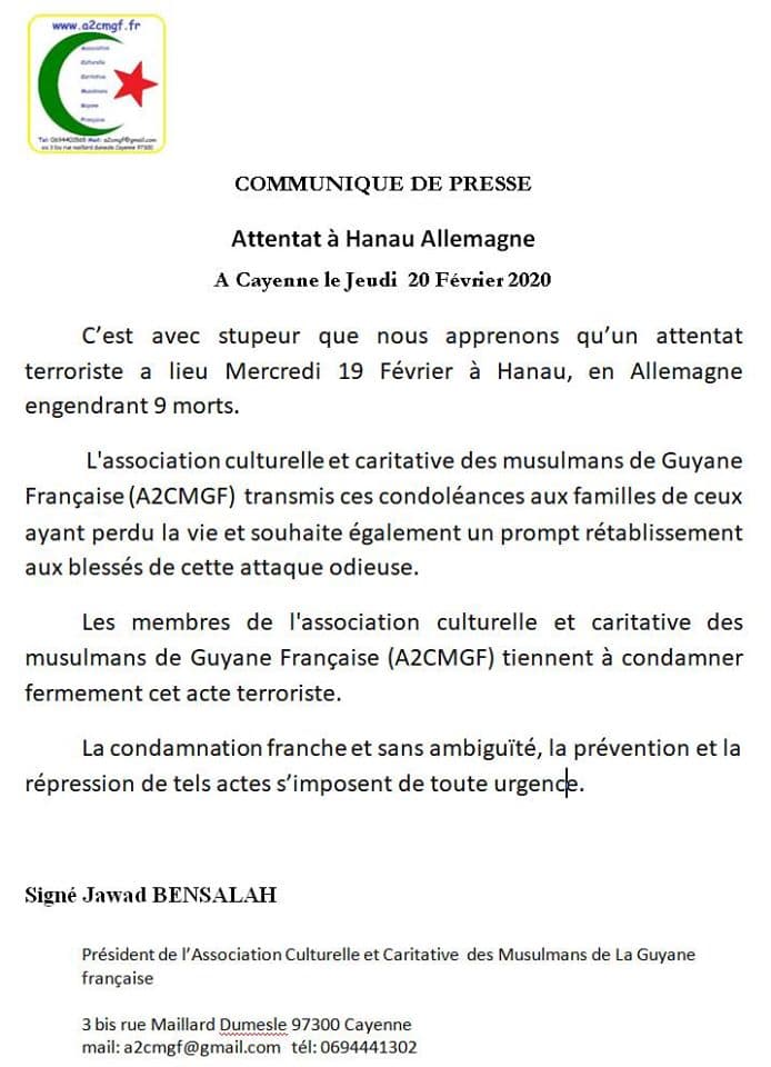 communiqué de presse