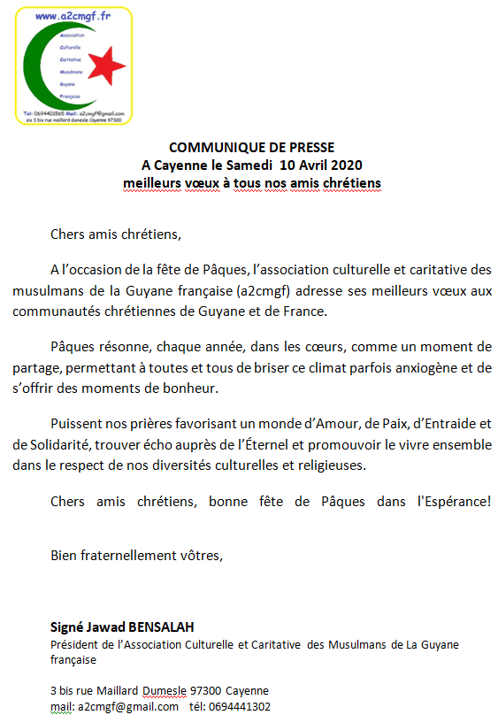 Chers amis chrétiens, bonne fête de Pâques dans l’Espérance! Bien fraternellement vôtres