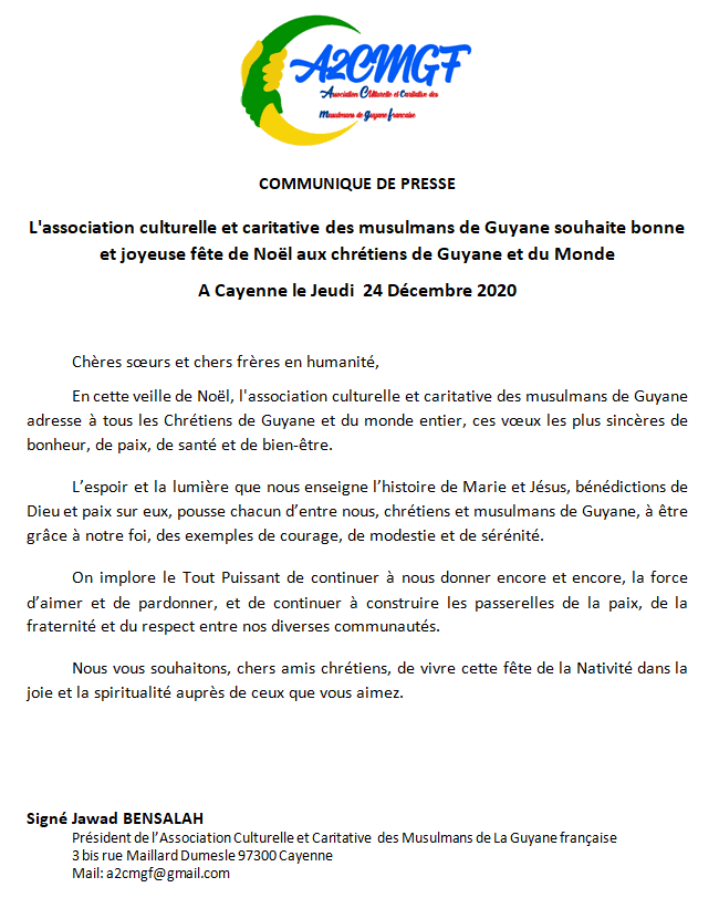 COMMUNIQUE DE PRESSE