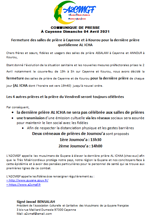 Prévention contre COVID 19