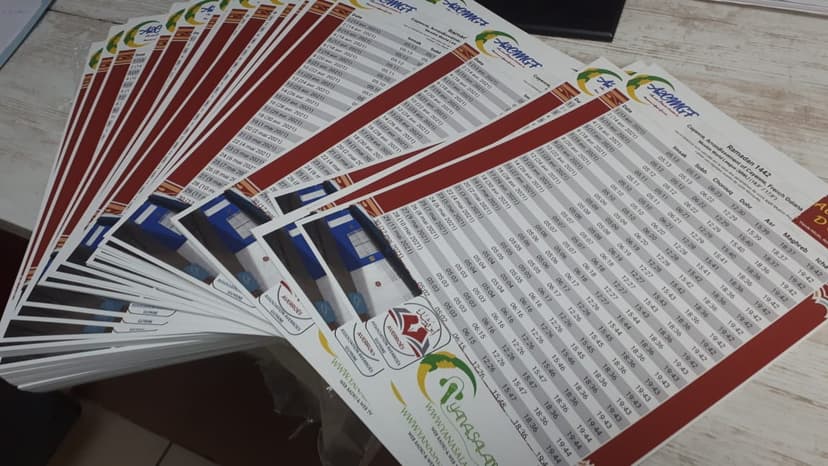 Calendrier ramadan disponible !
