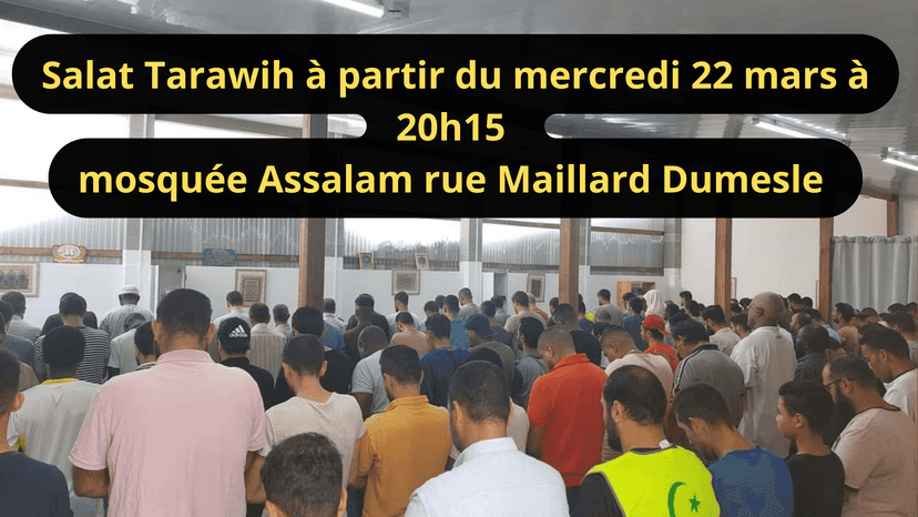 Salat Tarawih 20h15