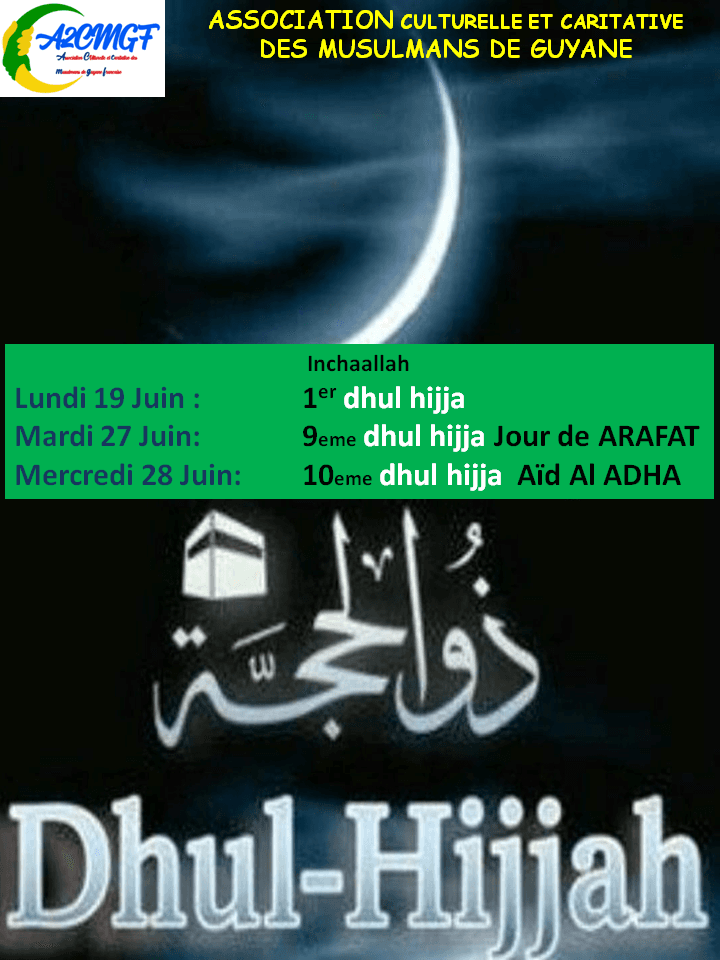 Mardi 27 Juin Jour de ARAFAT