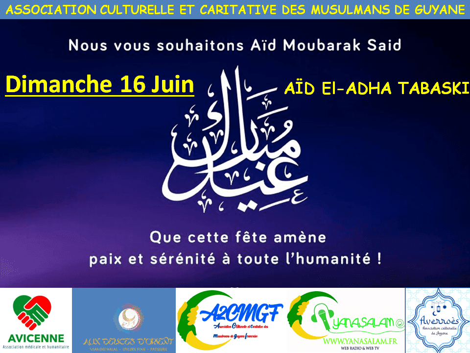 AÏD El-Adha TABASKI Dimanche 16 Juin 2024